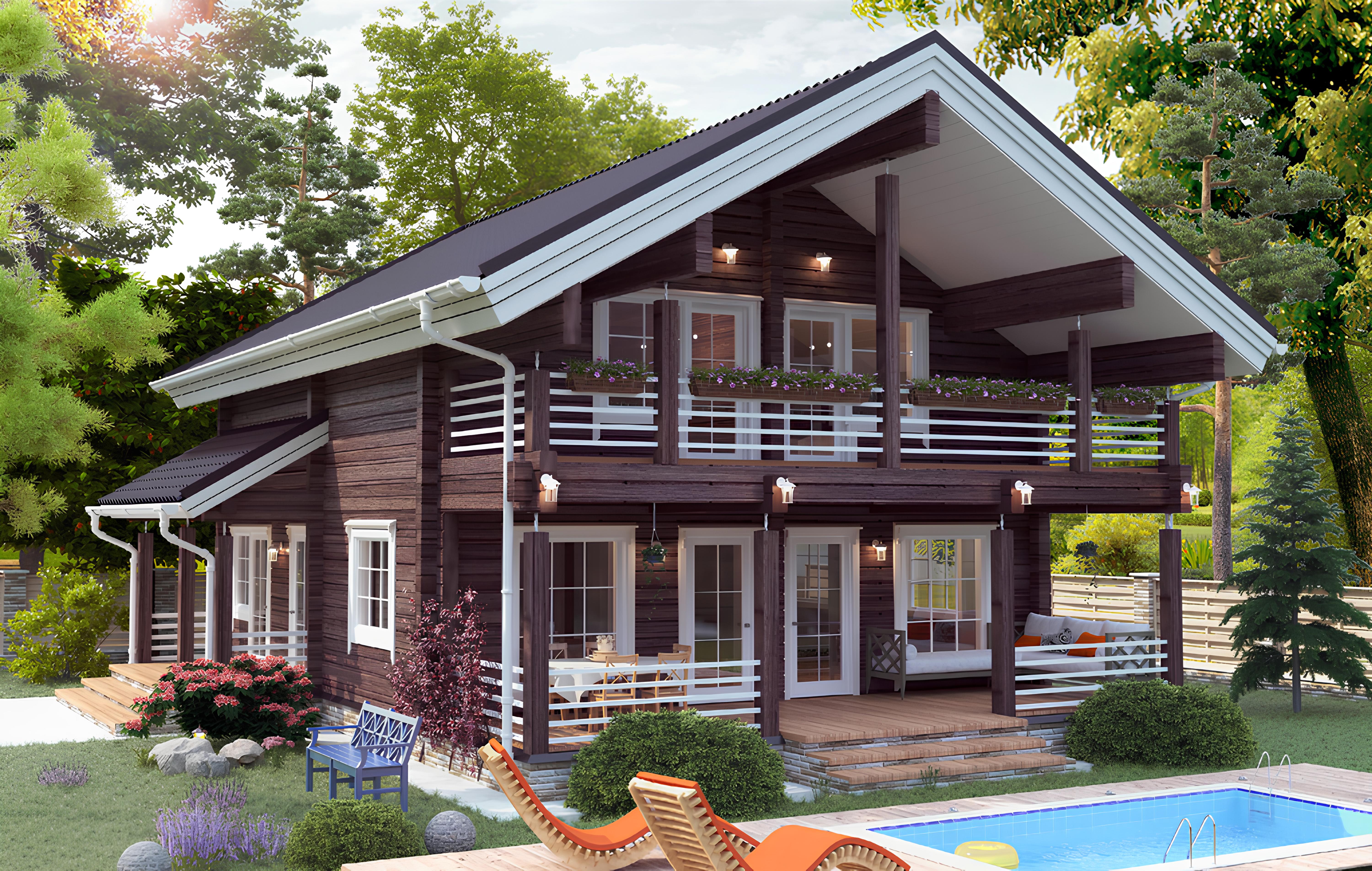 Дом из клееного бруса VZ-327